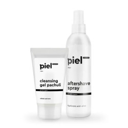 Набір «Тонізація та очищення для чоловічої шкіри. Базовий комплекс», Piel Cosmetics гель для вмивання + спрей після гоління