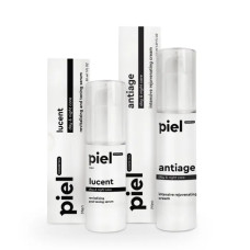 Набір антивіковий догляд для тьмяної шкіри обличчя, Piel Cosmetics, сироватка та крем омолоджуючий