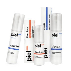 Набор коррекция гиперпигментации зима, Piel Cosmetics, дневной крем отбеливающая сыворотка ночной крем