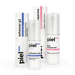 Набір «Інтенсивна корекція куперозу», Piel Cosmetics, сироватка-активатор + антикуперозна сироватка