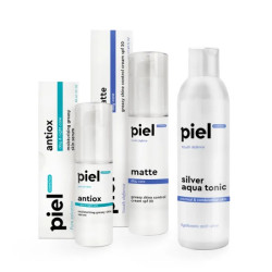 Набор защита и увлажнение для нормальной и комбинированной кожи, Piel Cosmetics, антиоксидантная сыворотка увлажняющий тоник матирующий крем